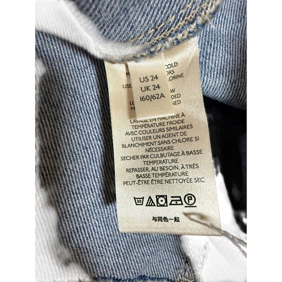 Free People East of Eden Denim Mini Skirt – Size 24 - Picture 6 of 8